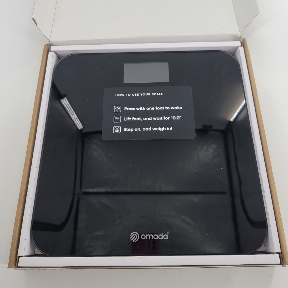 Omada Smart Digital Bathroom Scale with Batteries Black New